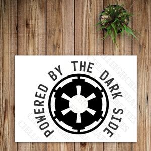 *2 for $20* Stars Wars Powered By The Dark Side vinyl decal Sticker Handcrafted